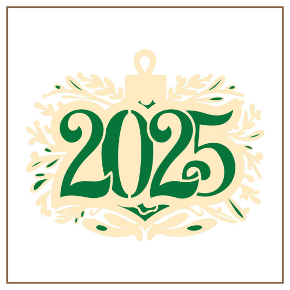 2025 leafy ornament design laser cut vector files