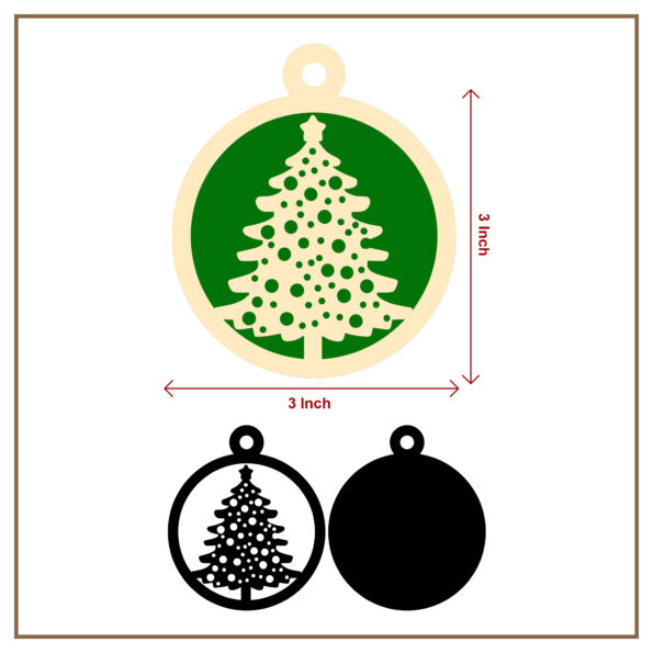 Festive christmas tree ornament vector files