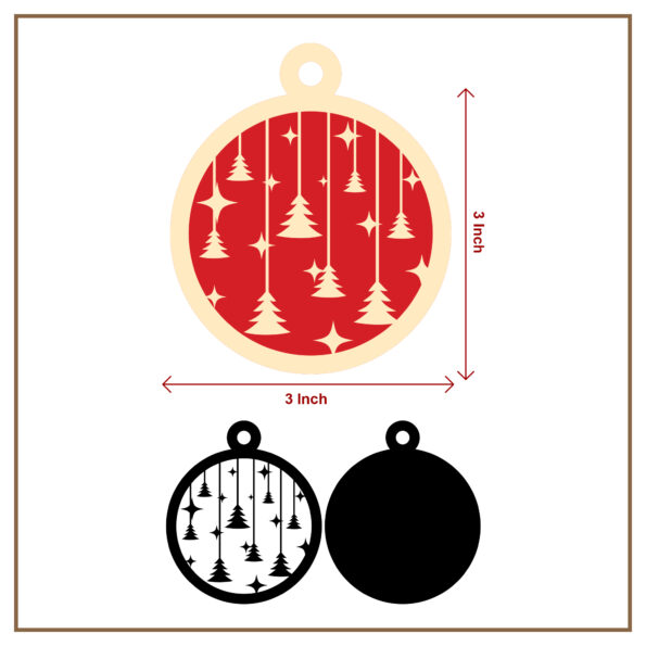 Floating trees and stars ornament vector files