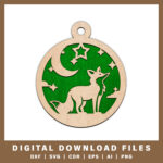 majestic-fox-and-moon-ornament-with-noble-fir-tree