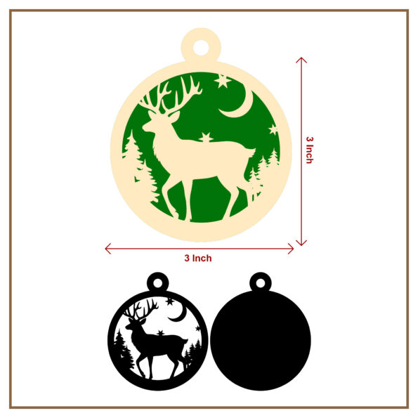 Majestic reindeer in forest ornament vector files