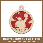 santa-with-gift-and-star-ornament-with-noble-fir-tree